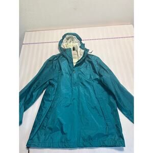 Vintage 90s L.L.Bean Windbreaker XXL Tall Teal Hooded Jacket